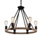 Cwi Lighting Ganges 6 Light Up Chandelier With Black Finish 9671P25-6-101 - alternate 4